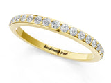 Yellow gold Pavé Round Diamond Eternity Band with Shared Prong Setting_5