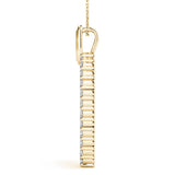 Yellow gold Pavé Round Diamond Heart Pendant with Shared Prong Setting 2