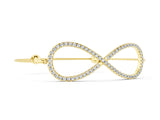 Yellow gold Pavé Round Diamond Infinity Chain Bracelet with Bezel Setting_10