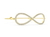 Yellow gold Pavé Round Diamond Infinity Chain Bracelet with Bezel Setting_12