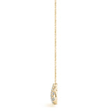 Yellow gold Pavé Round Diamond Infinity Pendant with Prong Setting 1