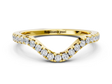 Yellow gold Pavé Round Diamond Infinity Twist Band with Shared Prong Setting_22
