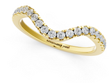 Yellow gold Pavé Round Diamond Infinity Twist Band with Shared Prong Setting_23