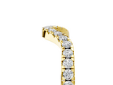 Yellow gold Pavé Round Diamond Infinity Twist Band with Shared Prong Setting_27