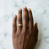 Yellow gold Pavé Round Diamond Infinity Twist Band with Shared Prong Setting_39