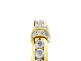 Yellow gold Pavé Round Diamond Link Band with Bezel Setting_81