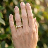 Yellow gold Pavé Round Diamond Link Band with Bezel Setting_88