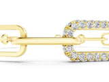 Yellow gold Pavé Round Diamond Link Bracelet with Four-Prong Setting_5