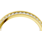Yellow gold Pavé Round Diamond Milgrain Eternity Band_25