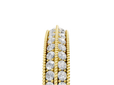 Yellow gold Pavé Round Diamond Milgrain Eternity Band_26