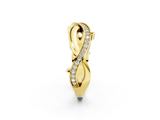 Yellow gold Pavé Round Diamond Twist Band with Channel Setting_23