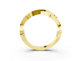 Yellow gold Pavé Round Diamond Twist Band with Channel Setting_24