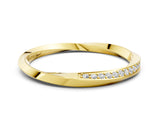 Yellow gold Pavé Round Diamond Twist Band_12