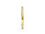 Yellow gold Pavé Round Diamond Twist Band_14