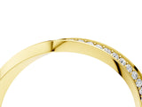 Yellow gold Pavé Round Diamond Twist Band_16