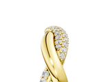 Yellow gold Pavé Round Diamond Twist Eternity Band with Prong Setting_60