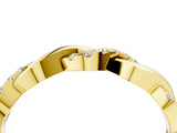 Yellow gold Pavé Round Diamond Twist Eternity Band with Shared Prong Setting_55