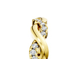 Yellow gold Pavé Round Diamond Twist Eternity Band with Shared Prong Setting_56