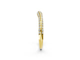 Yellow gold Pavé Round Diamond Wave Band with Shared Prong Setting_4