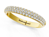 Yellow gold Pavé Round Diamond White Gold Eternity Band_23