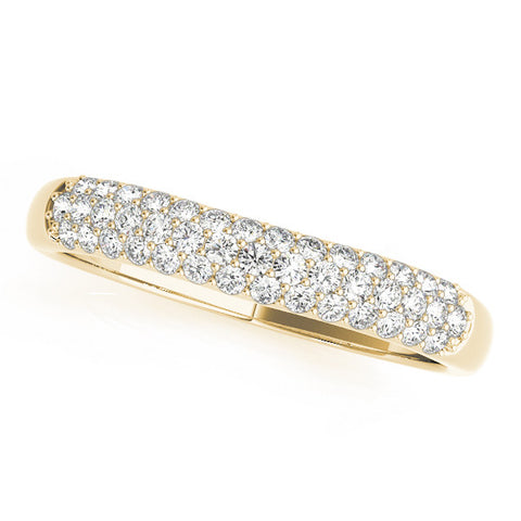 Yellow gold Pavé Round Diamond White Gold Eternity Band