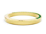 Yellow gold Pavé Round Emerald Channel Set Band_18