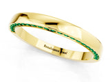 Yellow gold Pavé Round Emerald Channel Set Band_19