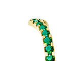 Yellow gold Pavé Round Emerald Chevron Band with Shared Prong Setting_11