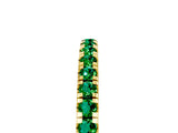 Yellow gold Pavé Round Emerald Half Eternity Band with Shared Prong Setting_11