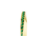Yellow gold Pavé Round Emerald Twist Band_11