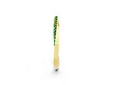 Yellow gold Pavé Round Emerald Twist Band_14