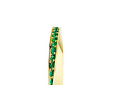 Yellow gold Pavé Round Emerald Twist Band_17