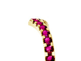 Yellow gold Pavé Round Garnet Chevron Band with Shared Prong Setting_11