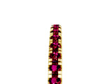Yellow gold Pavé Round Garnet Half Eternity Band with Shared Prong Setting_11