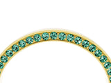 Yellow gold Pavé Round Green Sapphire Channel Set Band_22