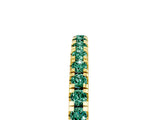 Yellow gold Pavé Round Green Sapphire Half Eternity Band with Shared Prong Setting_11