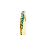 Yellow gold Pavé Round Green Sapphire Twist Band_11