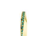 Yellow gold Pavé Round Green Sapphire Twist Band_40