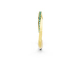 Yellow gold Pavé Round Green Sapphire Twist Band_8