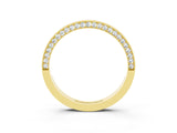 Yellow gold Pavé Round Moissanite Channel Set Band_21