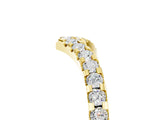 Yellow gold Pavé Round Moissanite Chevron Band with Shared Prong Setting_11