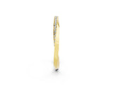 Yellow gold Pavé Round Moissanite Twist Band_14