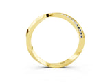 Yellow gold Pavé Round Moissanite Twist Band_15