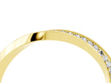 Yellow gold Pavé Round Moissanite Twist Band_16