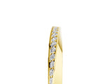 Yellow gold Pavé Round Moissanite Twist Band_17