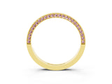 Yellow gold Pavé Round Morganite Channel Set Band_21