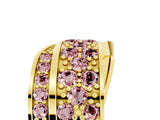 Yellow gold Pavé Round Morganite Crossover Band with Bead Prong Setting_11