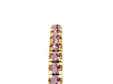 Yellow gold Pavé Round Morganite Half Eternity Band with Shared Prong Setting_11