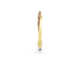 Yellow gold Pavé Round Morganite Twist Band_8