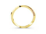 Yellow gold Pavé Round Morganite Twist Band_9